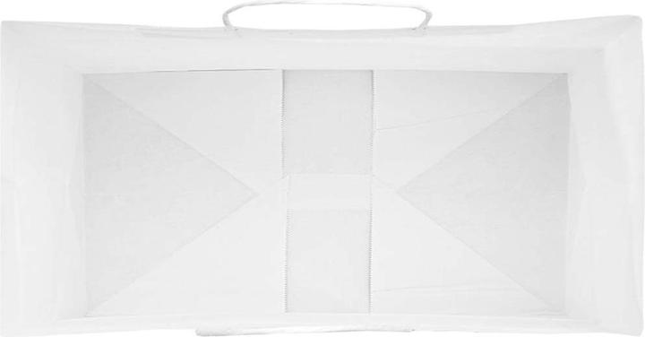 Produktbild vidaXL Kraftpapiertüten 250 Stk. mit Henkel Weiss 32x17x25 cm Papiertüte (Geschenktüte, 250 x)