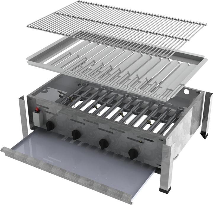 Produktbild ChattenGlut Gasbräter 4-flammig mit Rost (18 kW)