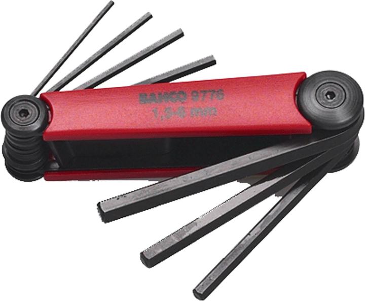 Actual product image Bahco Unbrako® spanner set, black, metricBE-9776 Set, 7-piece1.5-2-2.5-3-4-5-6mmassembled in