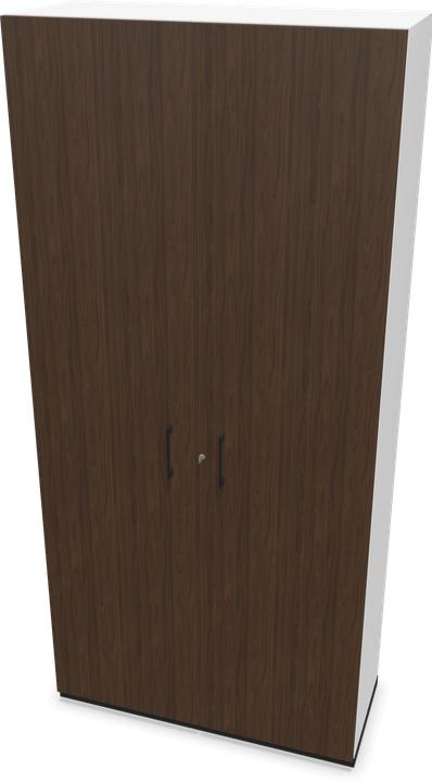 Black, Walnut decor dark with structure, White