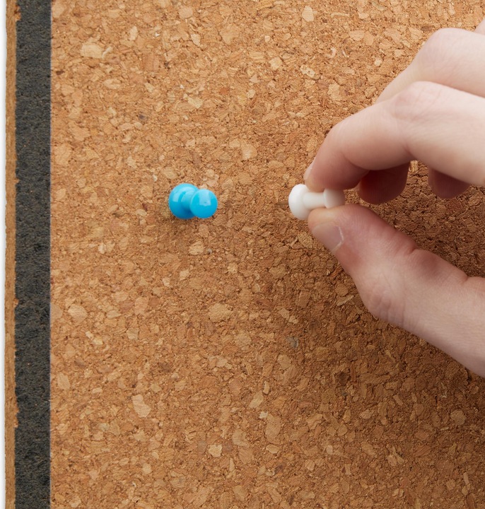 Actual product image Relaxdays 2x cork pin board (Bulletin board)