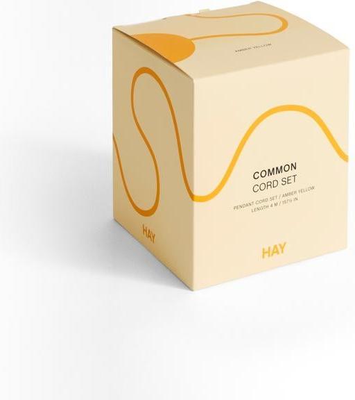 Actual product image HAY Common Cord Set Pendant - Amber yellow