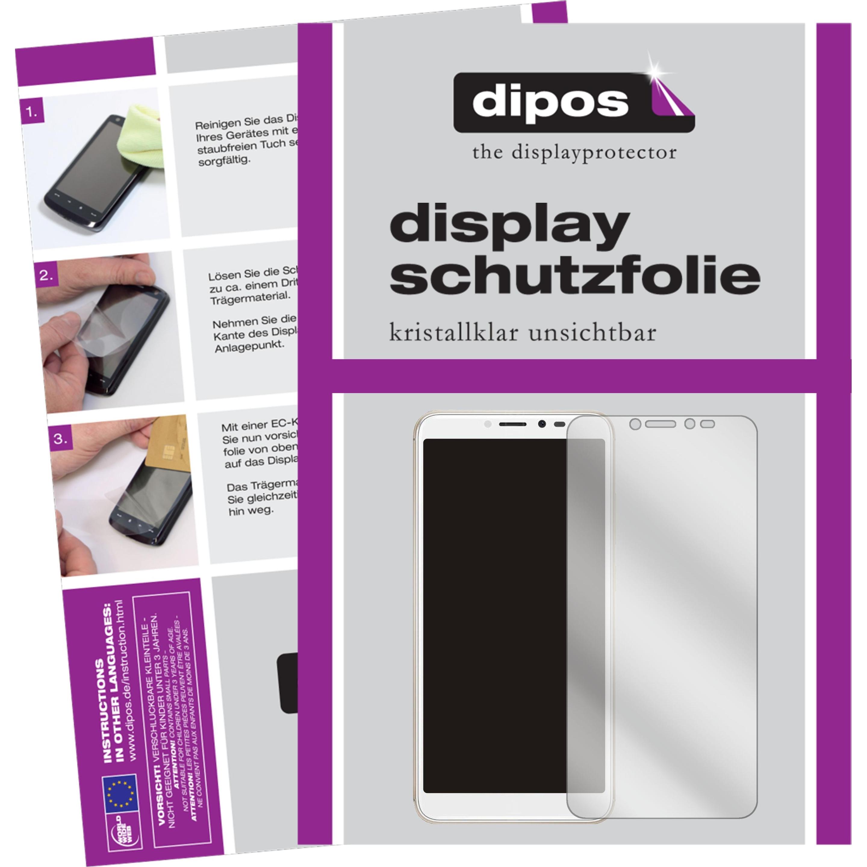 Dipos Displayschutzfolie Crystalclear (5 Stück, Wiko Sunny 4 Plus), Smartphone Schutzfolie, Transparent