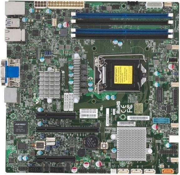 Actual product image Supermicro X11ssz-F: Lga1151, E3-1200v5 (LGA 1151, Intel C236, mATX)