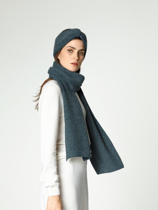 Produktbild Furnari Gestrickter 100% KaschmirSchal - Lugano Grün