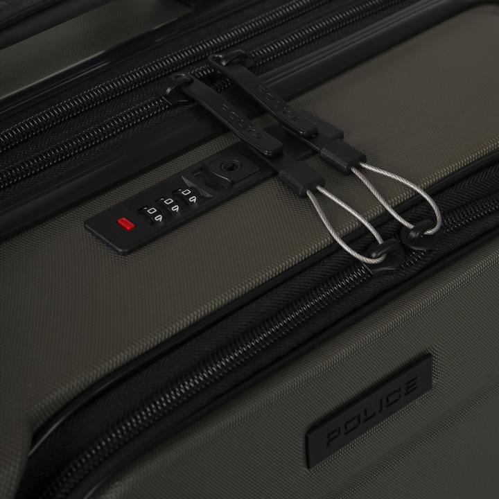 Actual product image Police 4 Rollen Kabinentrolley 55 cm Laptopfach mit Dehnfalte (42 l)