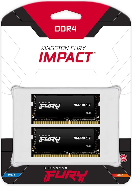 Actual product image Kingston FURY Impact (2 x 16GB, 2666 MHz, DDR4-RAM, SO-DIMM)