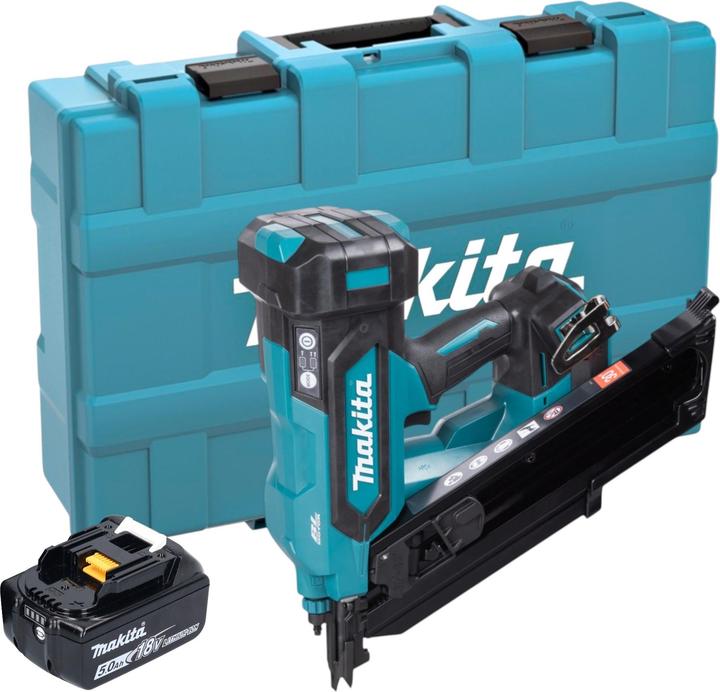 Makita DBN 900 T1K Akku Streifennagler 18 V 50 - 90 mm Brushless + 1x Akku 5,0 Ah + Koffer - ohne