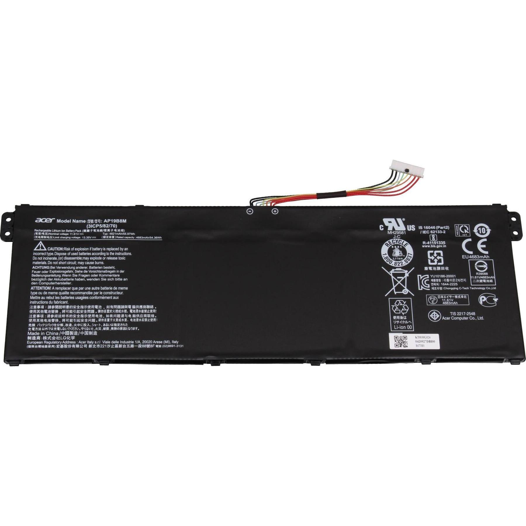 Acer KT.0030G.024 (3 Zellen, 4821 mAh), Notebook Akku