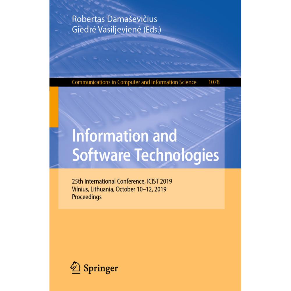 Information and Software Technologies, Fachbücher von Giedr  Vasiljevien, Robertas Damasevicius