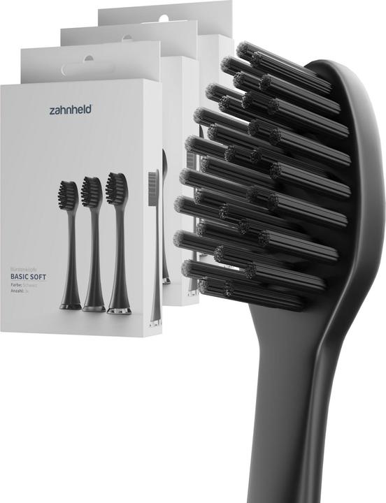 Produktbild Zahnheld Bürstenkopf Basic Soft 9x Schwarz (9 x)