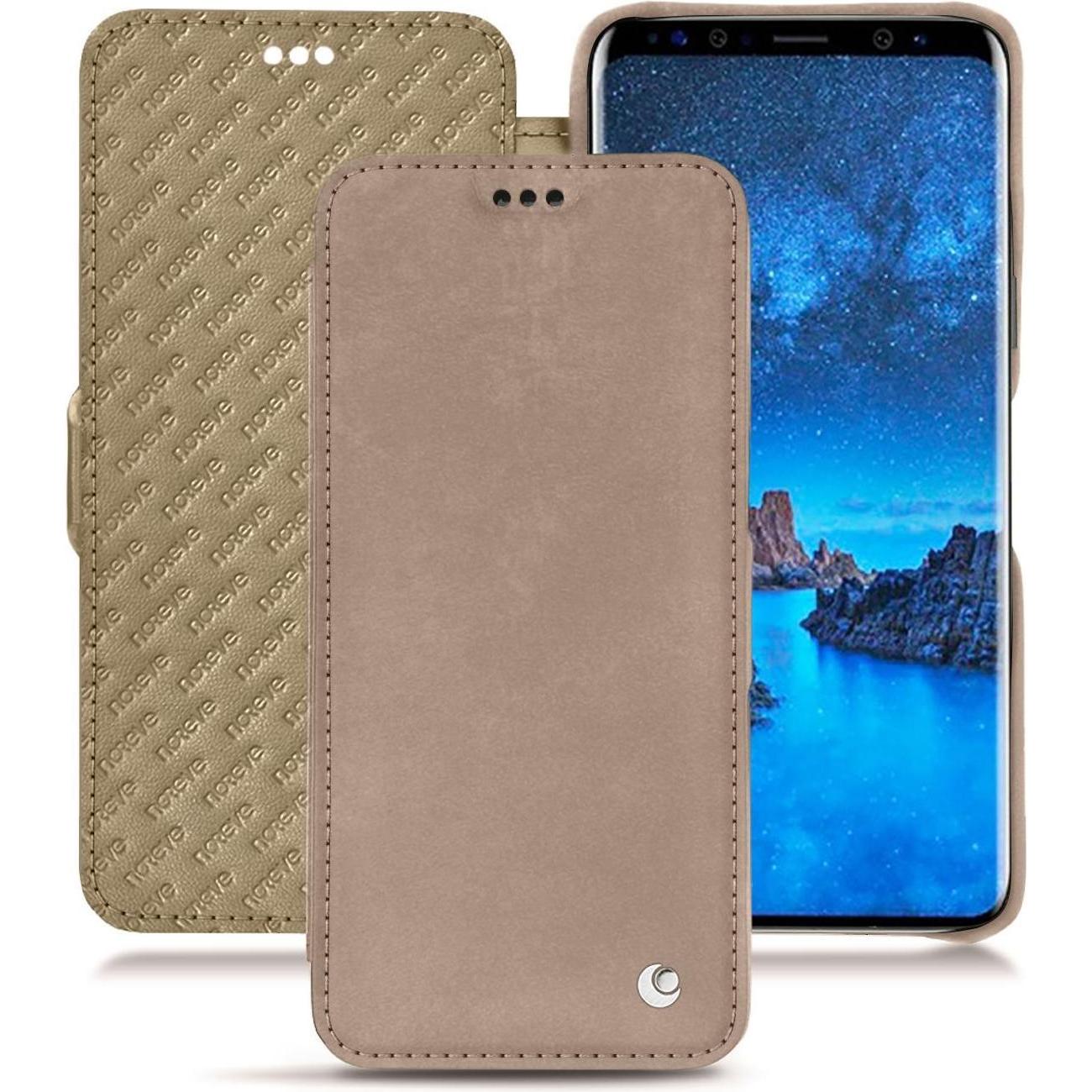 Thumbnail - Noreve Lederschutzhülle horizontal (Samsung Galaxy S9), Smartphone Hülle, Beige