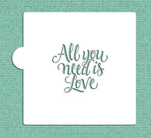 Actual product image Designer Stencils All You Need Is Love Stencil