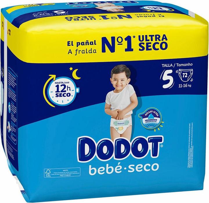 Dodot ETAPAS T5 pañales 11-16 kg 72 u (Taille 5, 72 pcs)