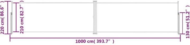Produktbild vidaXL Seitenmarkise (10 m)