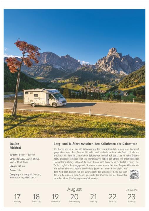 Produktbild Harenberg Campinglust Wochen-Kulturkalender 2026 - 53 unvergessliche Touren (Spezial)