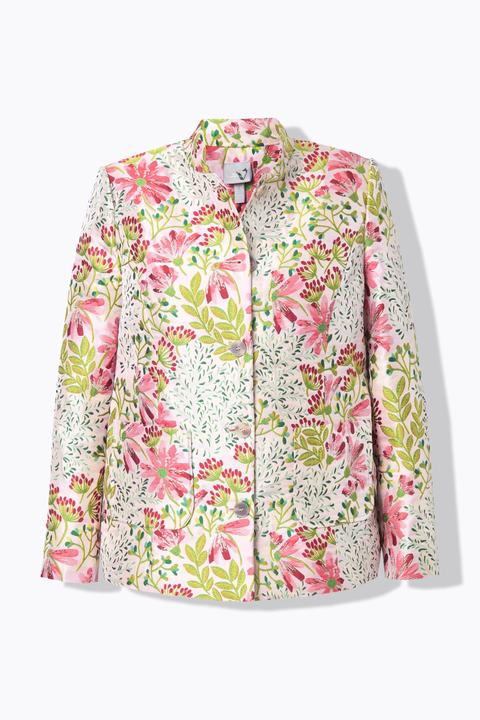 Actual product image Ulla Popken Floral Jacquard Jacket (54)
