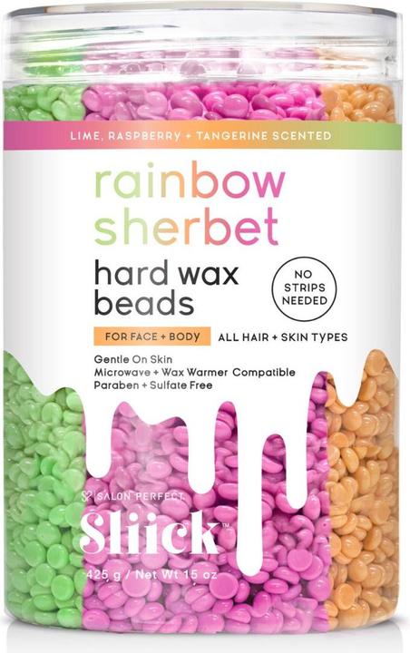 Immagine prodotto Salon Perfect Sliick Heard Wax Beads Cera per il corpo arcobaleno Sherbet 425G (1 x, 425 g)