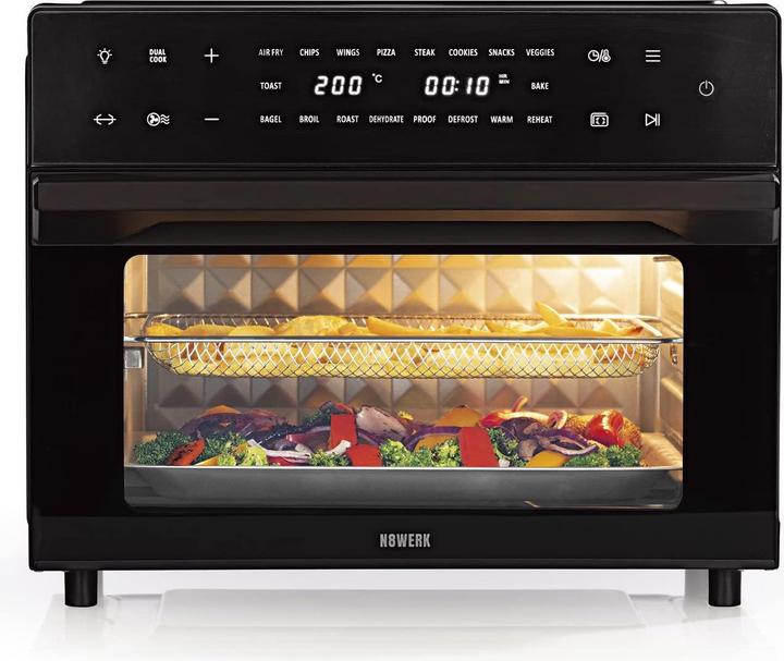 N8werk Digitaler Heissluftofen in Midnight Black 30 L
