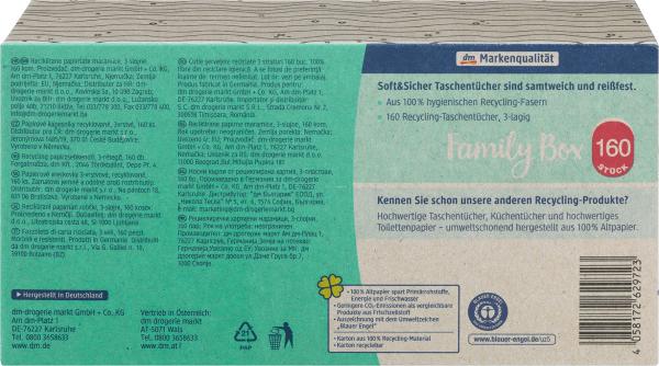 Produktbild dm Soft&Sicher Taschentücherbox Recycling