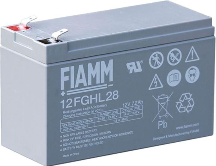 Produktbild Fiamm Akku, Bleisäure, 12V, 7.2Ah, Flachsteckzunge, 6.3 mm (12 V, 7.20 Ah)