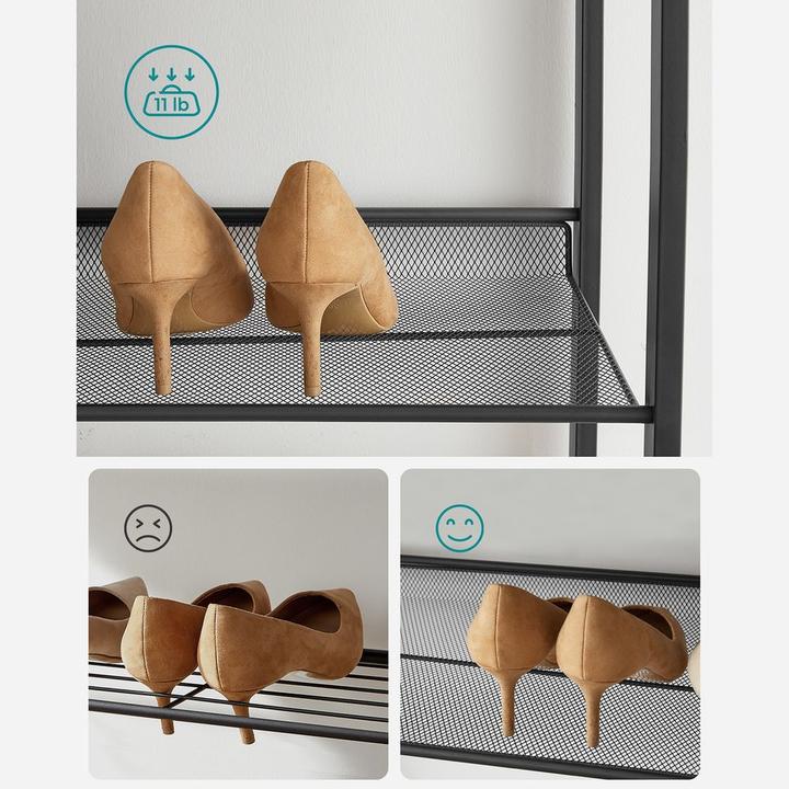 Actual product image Songmics Schuhregal schwarz 92,5 x 30,7 x 223,0 cm, 1 St. (92.50 x 30.70 x 223 cm)