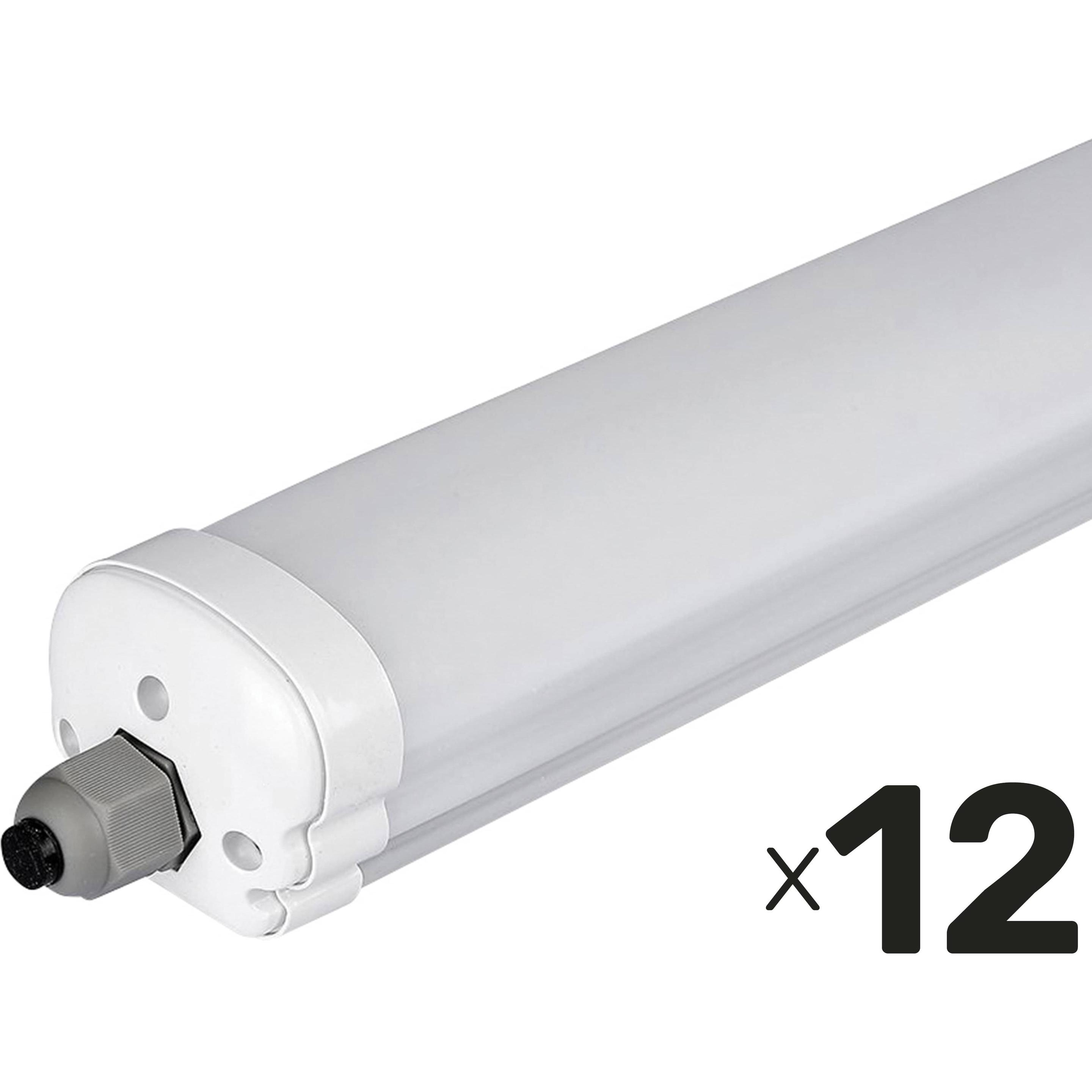 V-TAC, Wandleuchte + Deckenleuchte, LED-Feuchtraum-Wannenleuchte VT-1249-N, EEK: E, 36 W, 4320 lm, 4500 K, 1200 mm, 12 S...