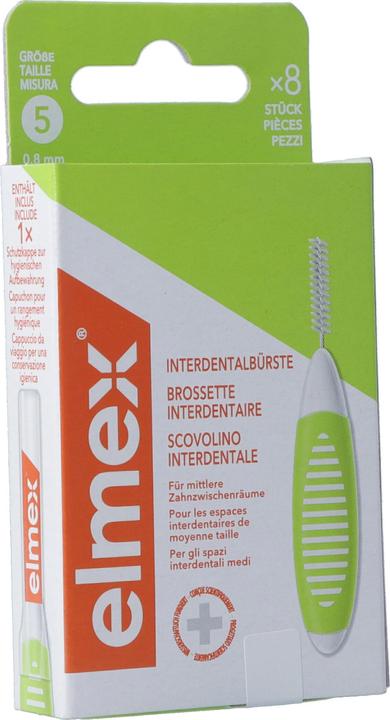 Elmex Interdentalbürsten 0.8mm Grün (8 Stk) (8 x, 0.80 mm)