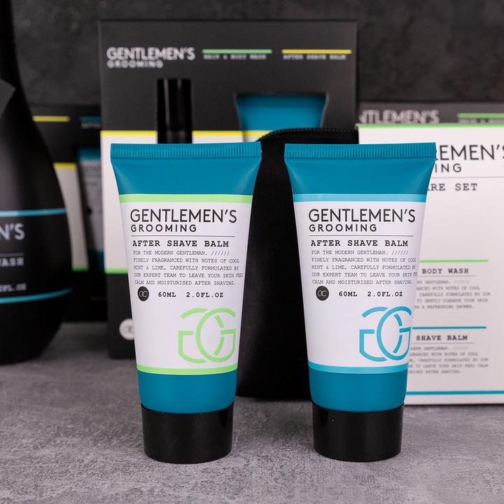 Immagine prodotto Accentra Set da bagno GENTLEMEN'S GROOMING in sacchetto da toilette, include 60 ml di detergente per capelli (Set per la cura della barba)