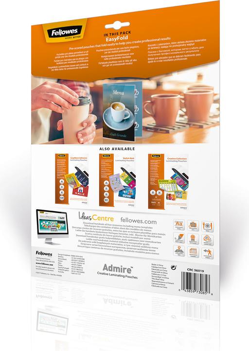Produktbild Fellowes Admire Easy Fold (A4, 25 Stk., 80 µm)