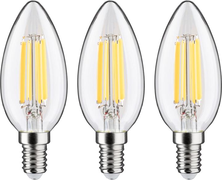 Paulmann Kerze Eco-Line Filament 3er Set (E14, 525 lm, 3 x)