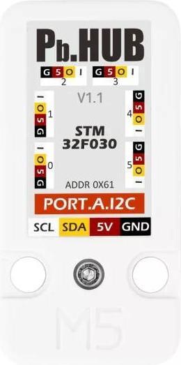 Immagine prodotto M5Stack Scheda di espansione I/O Hub da 1 a 6 STM32F0