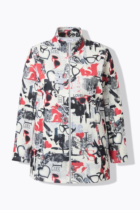 Produktbild Miamoda Strickfleece-Jacke, leicht tailliert, Patch-Print (52)