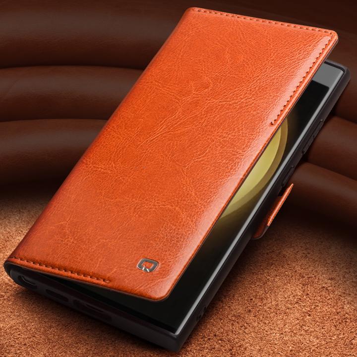 Produktbild QiAlino Hülle Flip mit magnetischem Verschluss (Samsung Galaxy S25 Ultra)