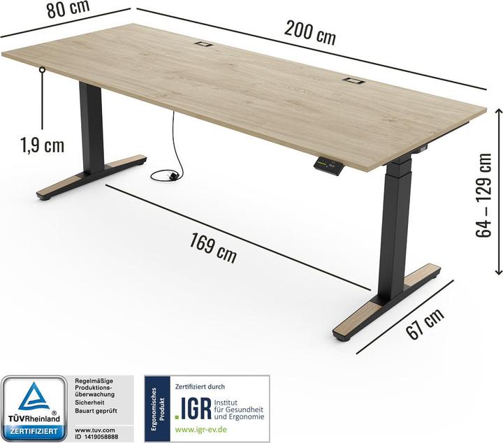Immagine prodotto Yaasa Desk Expert (200 x 80 cm)