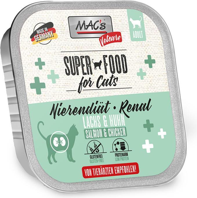 Produktbild MAC's CAT Vetcare Lachs Huhn Nierendiät (Schale) (Adult, 1 Stk., 100 g)
