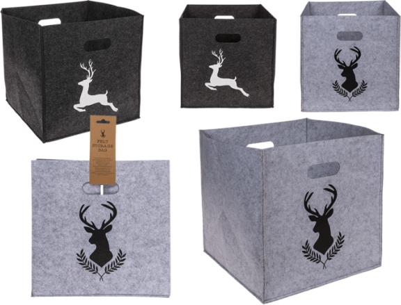 Produktbild Angela Bruderer Aufbewahrungsbox faltbar «Hirsch» (32 x 32 x 32 cm)