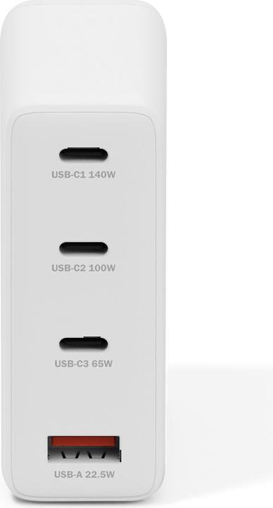 Actual product image Digitus USB GaN Charger 140W, 3x USB-C, 1x USB-A (140 W, 4 ports)