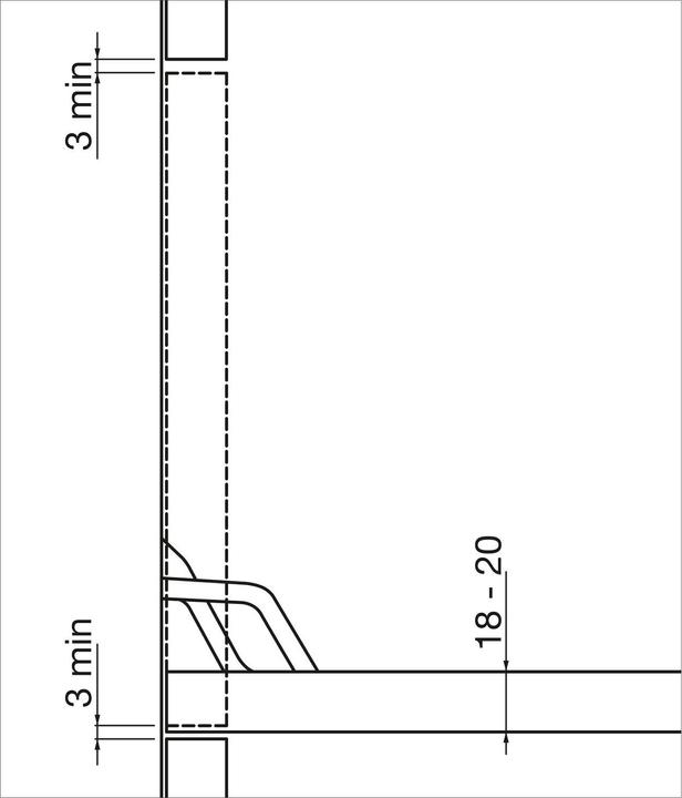 Produktbild Effegibrevetti Klappenbeschlag UNICO für Frontstärke 18-20mm Typ UNICO-1 schwarz