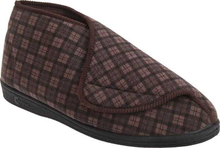 Produktbild Comfylux James Hausschuhe Mit Klettverschluss Kariert (46)