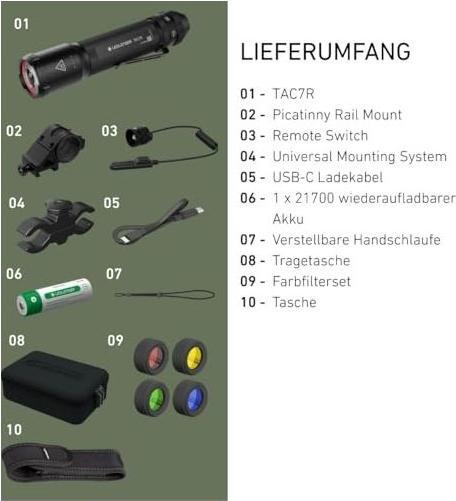 Actual product image Ledlenser TAC7R Outdoor Set (15.60 cm, 3200 lm)