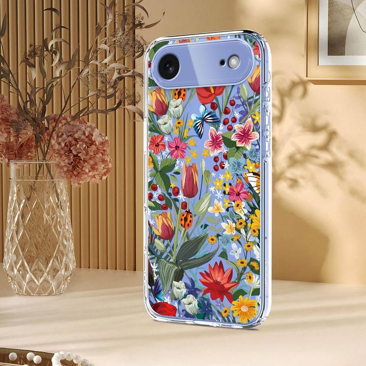 Immagine prodotto Cover-Discount iPhone 17 Air - Silikon Gummi Hülle Blumen (Apple iPhone 17 Pro)