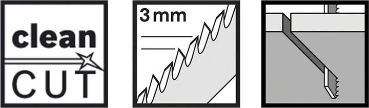 Image du produit Bosch Professional Zubehör Lame de scie sauteuse T 301 CD Clean for Wood, pack de 5