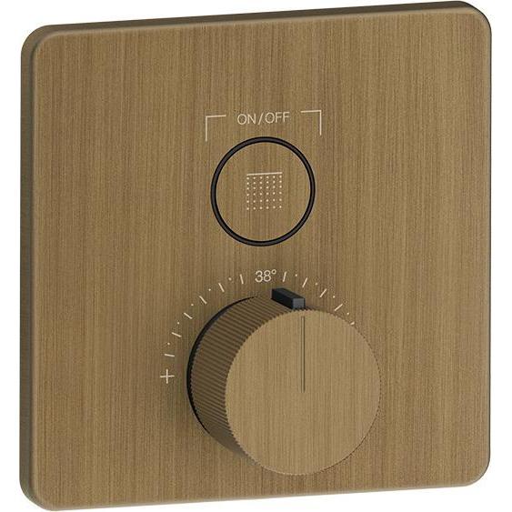 Gessi, Badarmatur, Hi-Fi Fertigmontageset Thermostat mit Tasten-Bedienung on/off. 1-Weg, Wandmontage