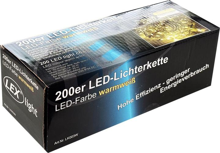 Mojawo 200 LED fairy lights indoor and outdoor warm white (30 m)