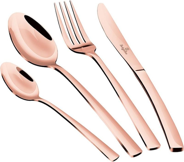 Produktbild BerlingerHaus Besteckset Metallic Line Rosegold 16-teilig (16 Stück, Besteck Set)
