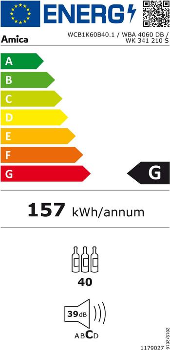 Energy Label Amica WK 341 210 S bw