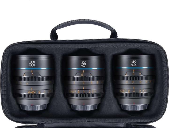 Actual product image Sirui Nightwalker 24 35+55mm T1.2 S35 MF Cine Lens Bundle X-Mount (Fujifilm X, APS-C / DX)