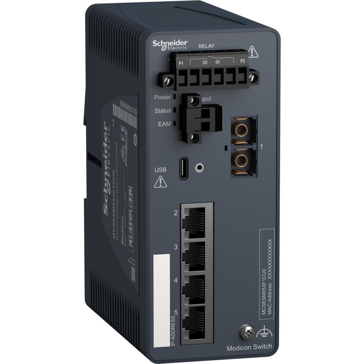 Schneider Electric MCSESM053F1CU0 (4 Ports), Netzwerk Switch