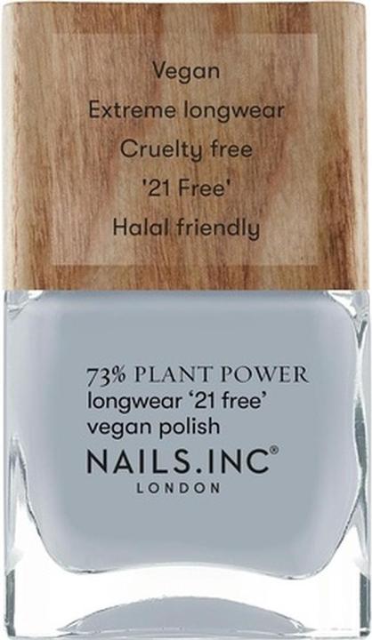 Nails Inc Nails.INC 73% Plant Power Nagellack Fresh Air Don't Care Grau 14ml (Grau, Farblack)